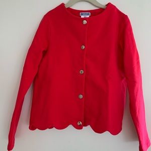 Jacadi raspberry sz 10 scalloped edge jacket